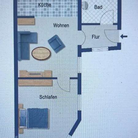 Modernes Apartment, 2 Zimmer, Kueche, Playmobil Funpark * Zirndorf